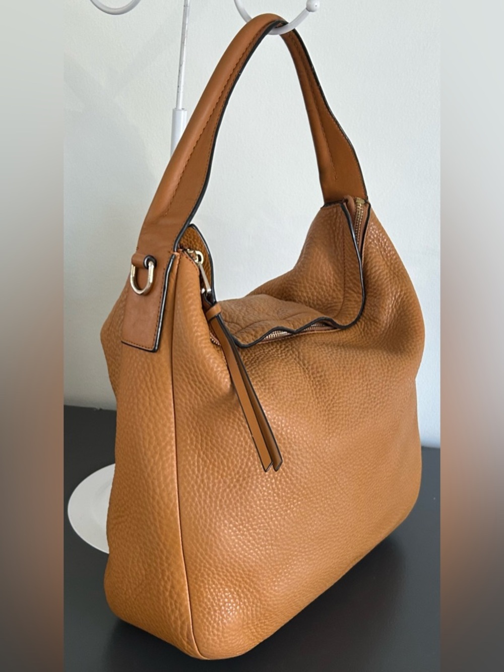 Coach Tan Leather shoulder Bag Slouchy hobo bag everyday - Picture 6 of 14